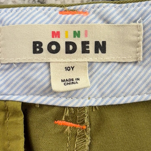 Mini Boden Kids' Wide Leg Chinos Green Olive Adjustable Waist Boys Size 10 - Picture 5 of 6